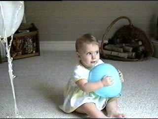 She loves balloons.