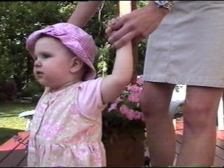 She's just learning how to walk. Taken on July 7th.