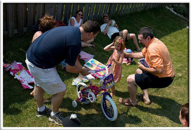 Her big gift from Mom & Dad- a Princess bike!