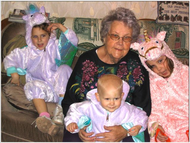 With Grandma V P & cousin Makaila